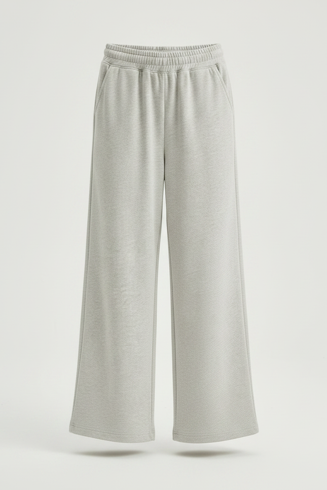 Pantalon Chinois Gris Ample Coton Sport Fille - Molleton - vue 3