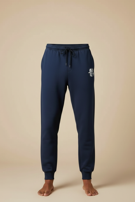 Pantalon Chinois Bleu Marine Jogging Dragon Homme - Molleton - vue 3