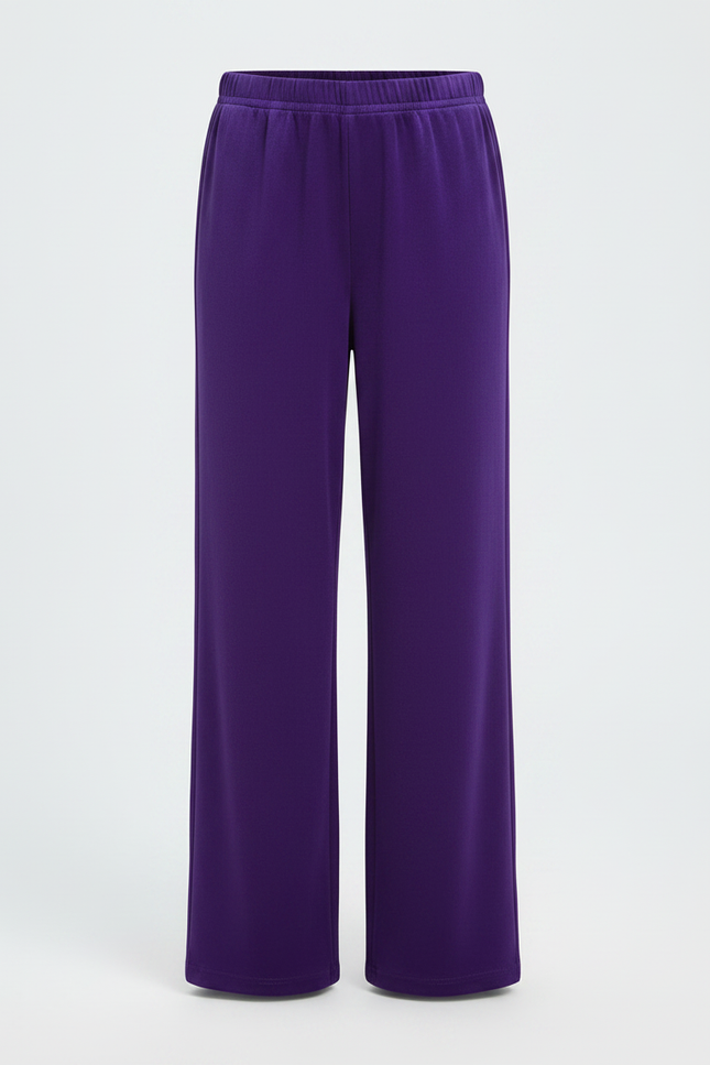 Pantalon Chinois Violet Ample Velours Élastique Enfant - vue 3