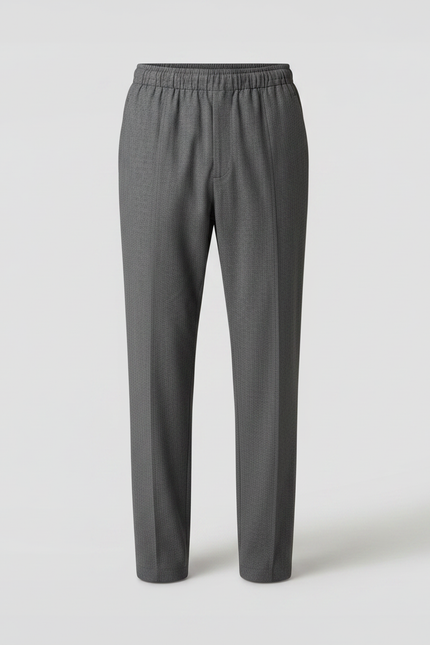 Pantalon Chinois Gris Décontracté Élastique Homme - Gabardine - vue 3