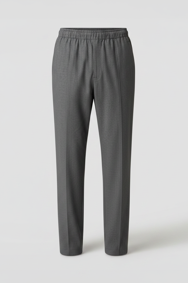 Pantalon Chinois Gris Décontracté Élastique Homme - Gabardine - vue 3