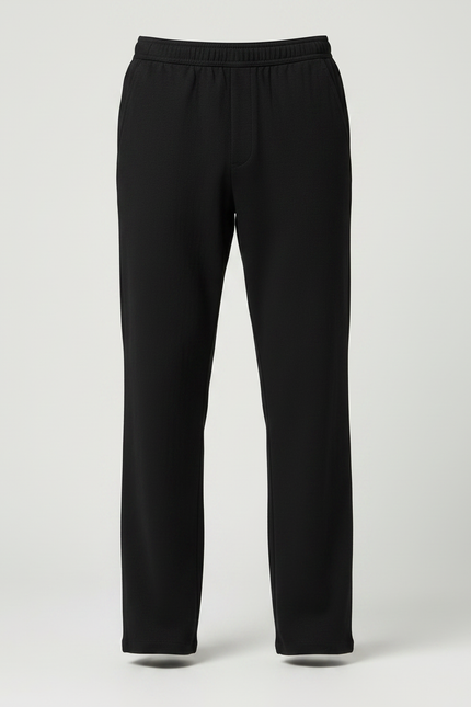 Pantalon Chinois Noir Ample Coton Confortable Homme - Molleton - vue 3