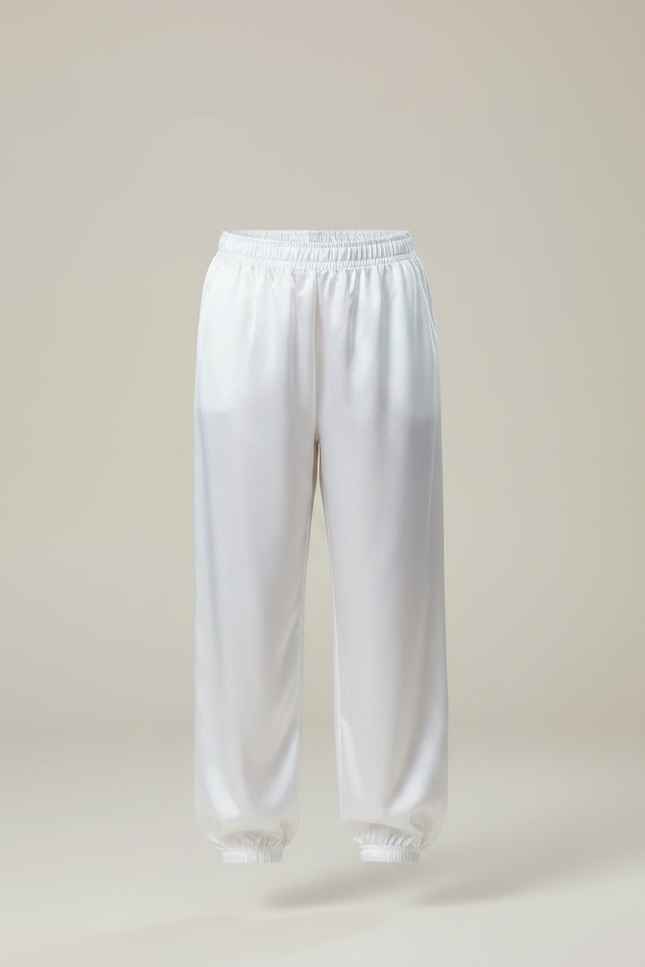 Pantalon Chinois Blanc Satiné Ample Enfant - vue 3