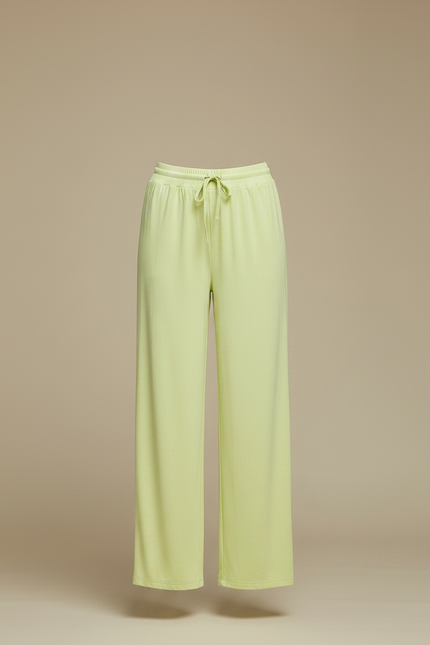 Pantalon Chinois Vert Clair Fluide Ample Femme - Viscose - vue 3