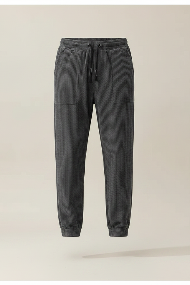 Pantalon Chinois Velours Côtelé Gris Décontracté Homme - Cordé - vue 3