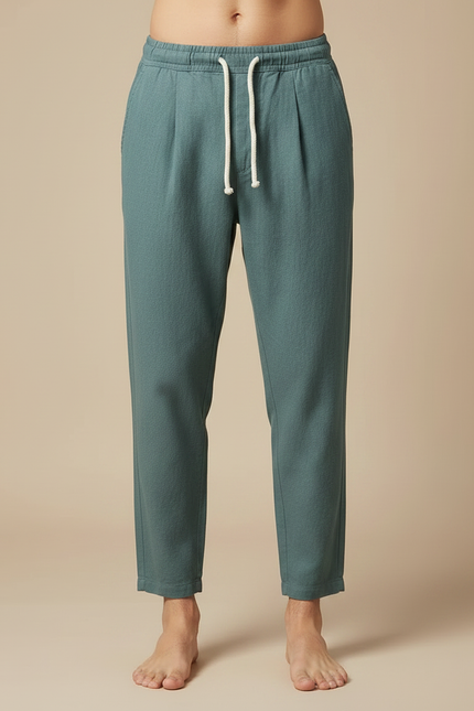Pantalon Style Chinois - Vert Lin - vue 3