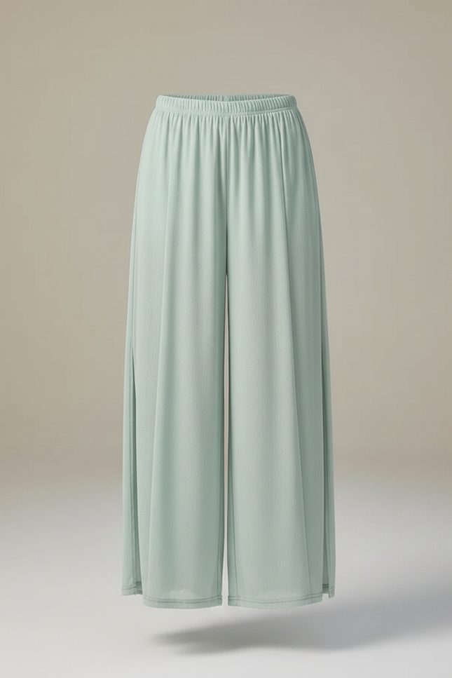 Pantalon Chinois Fluide Vert Ample Léger Femme - Viscose - vue 3