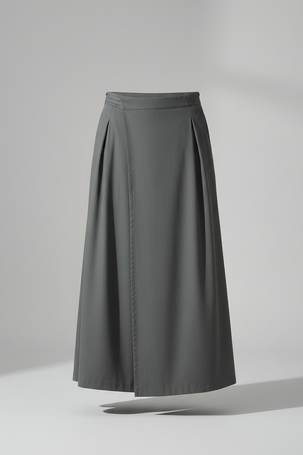 Pantalon Chinois Gris Ample Plissé Coton Homme - vue 3