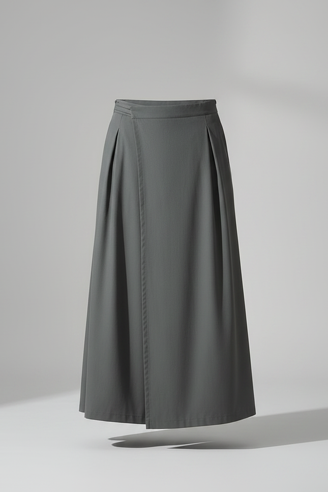 Pantalon Chinois Gris Ample Plissé Coton Homme - vue 3