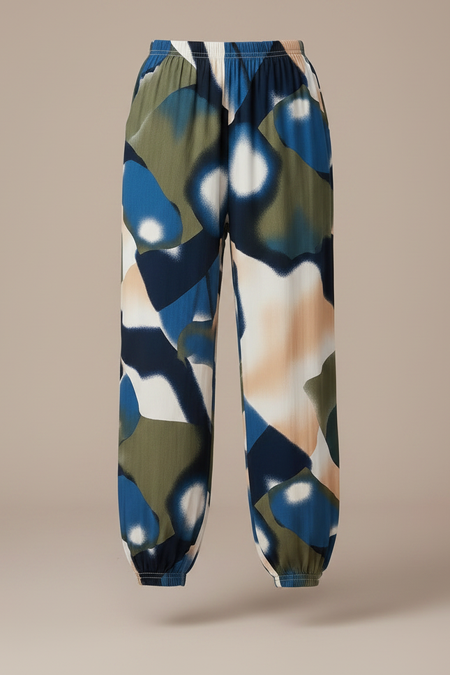 Pantalon Chinois Imprimé Ample Fluide Estival Fille - Viscose - vue 3