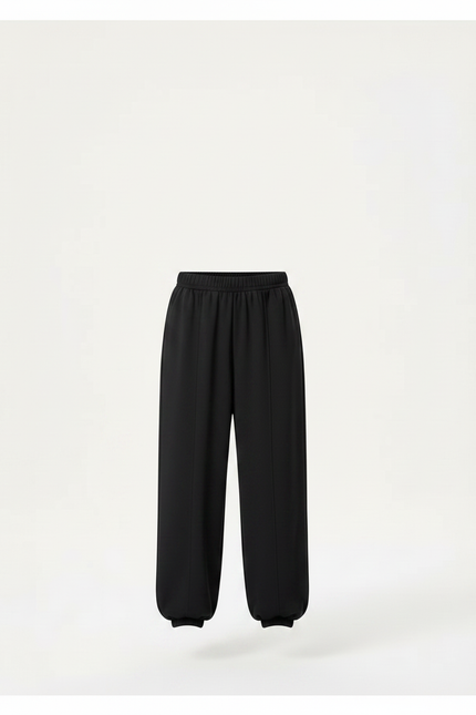 Pantalon Chinois Noir Ample Jogger Enfant Fille - Polyester - vue 3