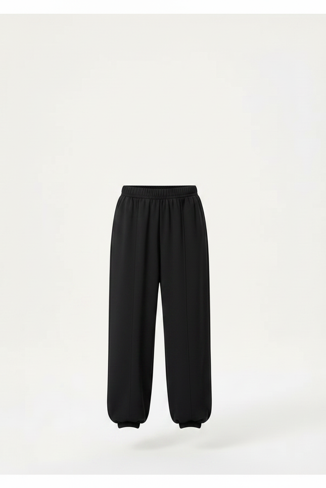 Pantalon Chinois Noir Ample Jogger Enfant Fille - Polyester - vue 3