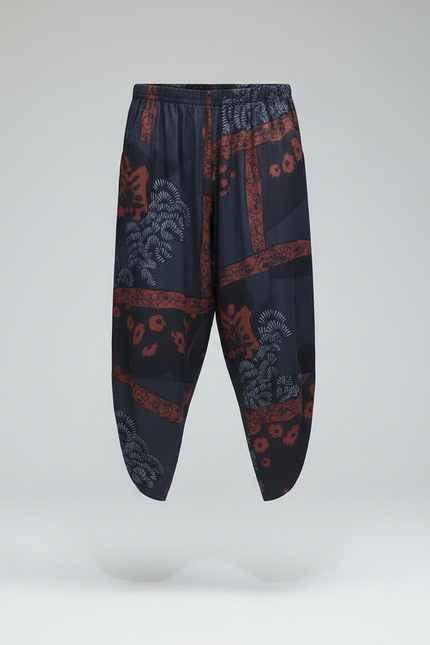 Pantalon Chinois Harem Imprimé Ethnique Fluide Homme - Multicolore Viscose - vue 3