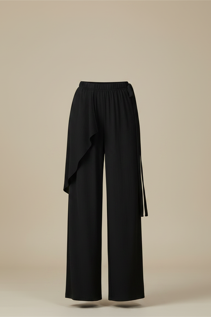 Pantalon Chinois Noir Fluide Ample Moderne Danse - Maille - vue 3