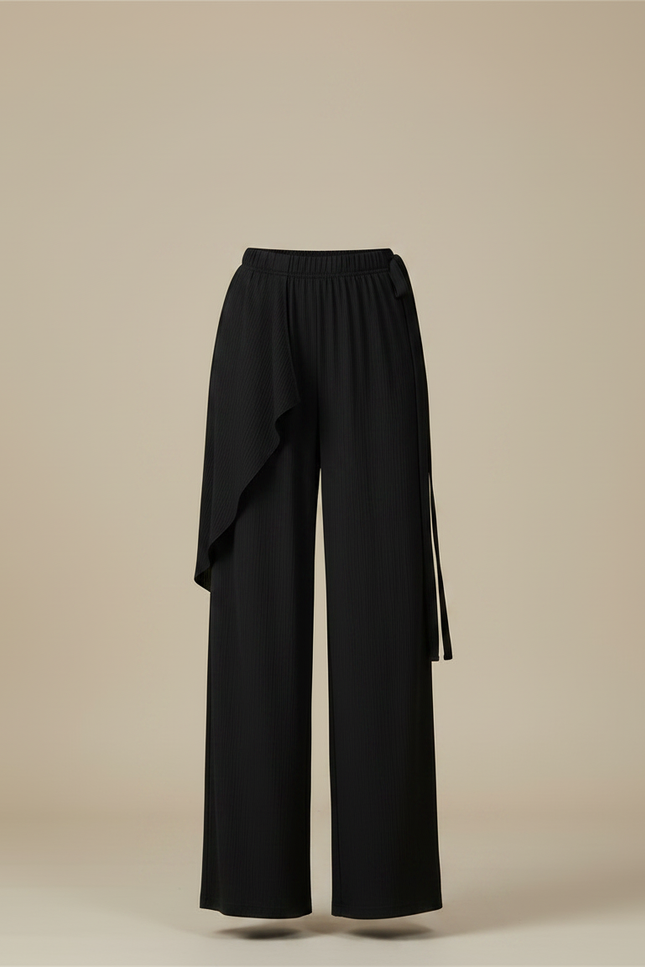 Pantalon Chinois Noir Fluide Ample Moderne Danse - Maille - vue 3