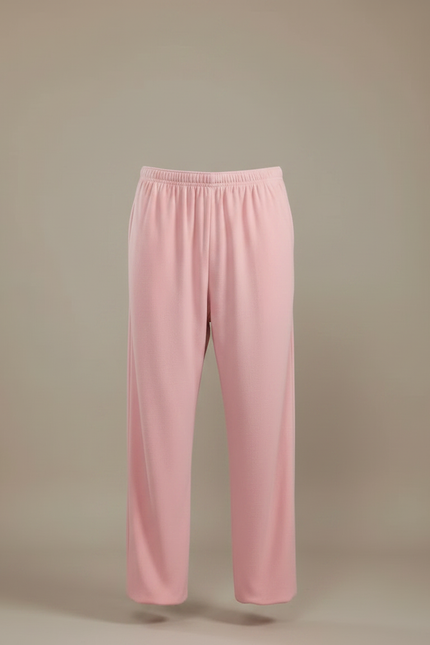 Pantalon Chinois Rose Ample Molletonné Confortable - vue 3