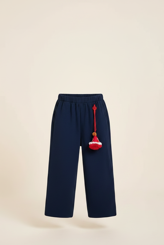 Pantalon Chinois Bleu Marine Ample Garçon Décontracté - Molleton - vue 3