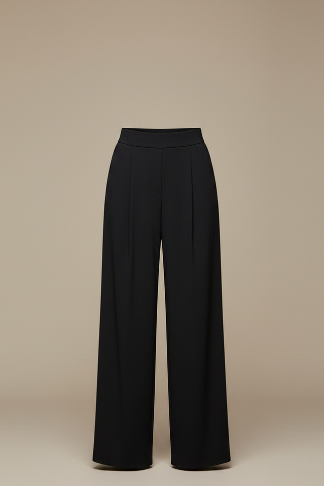 Pantalon Chinois Femme Noir Ample Soie - Polyester - vue 3
