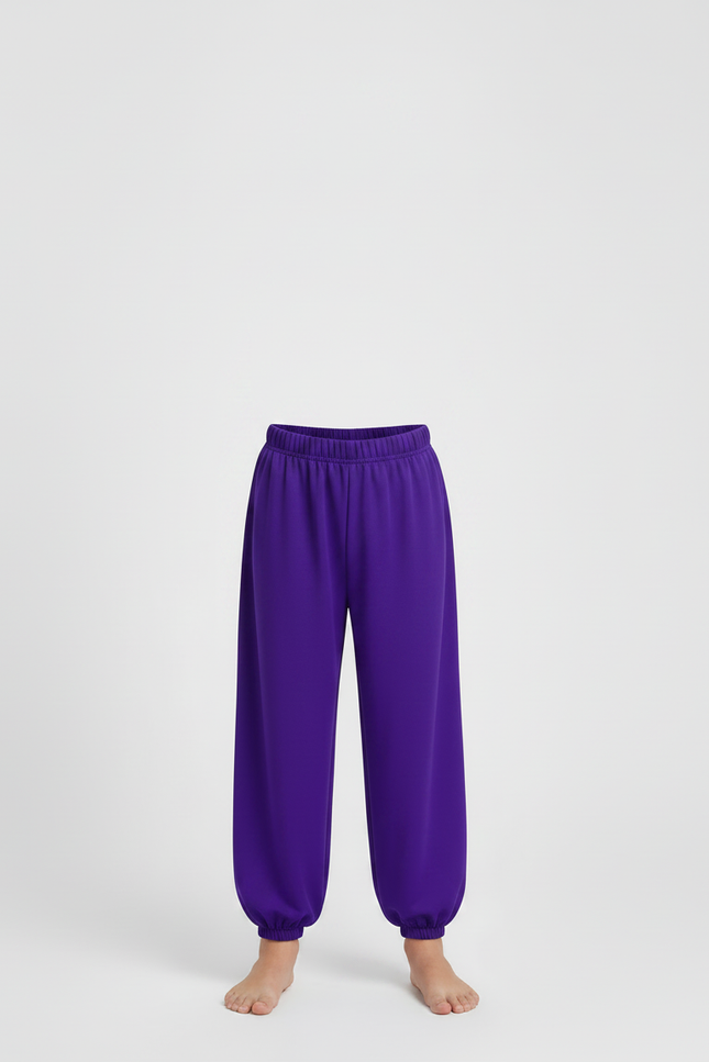 Pantalon Chinois Violet Ample Fluide Enfant - Molleton - vue 3