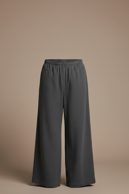 Pantalon Chinois Gris Ample Lin Enfant - vue 3
