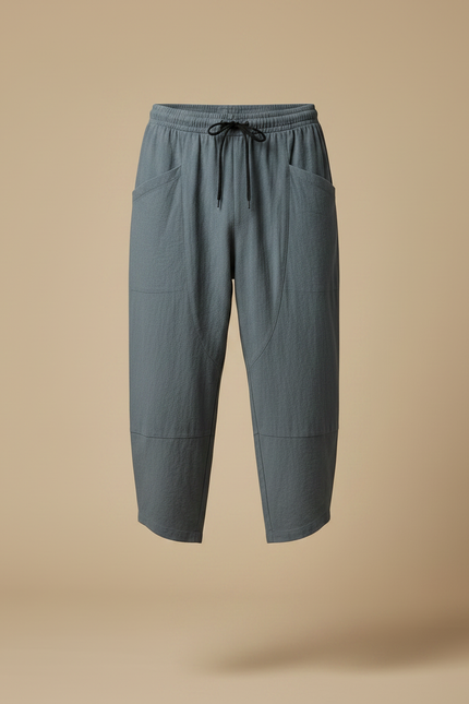 Pantalon Chinois Homme Bleu Sarouel - Lin - vue 3
