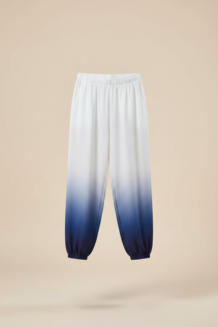 Pantalon Chinois Dégradé Bleu Ample Fluide Enfant - Viscose - vue 3