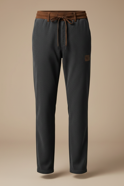 Pantalon Chinois Gris Côtelé Droit Décontracté Homme - Cordé - vue 3