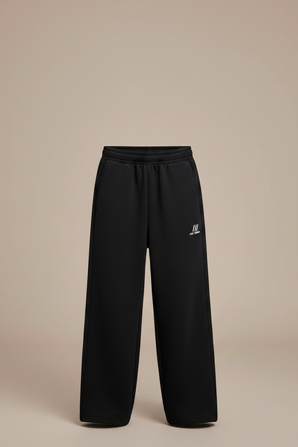 Pantalon Chinois Noir Ample Coton Sport Garçon - Molleton - vue 3