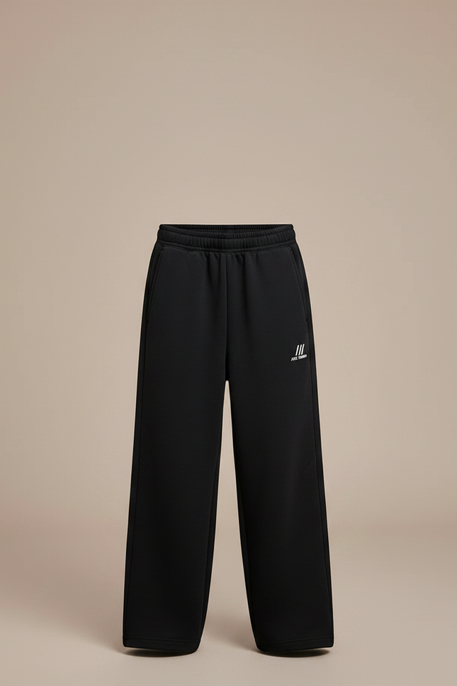 Pantalon Chinois Noir Ample Coton Sport Garçon - Molleton - vue 3