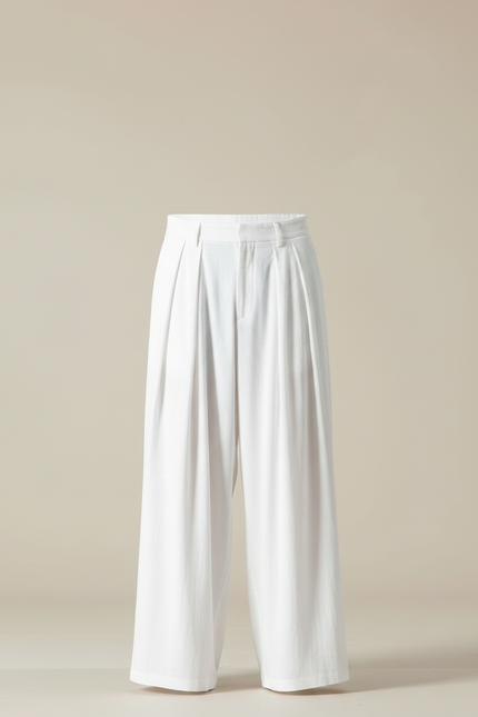 Pantalon Chinois Blanc Ample Fluide Lin Homme - vue 3
