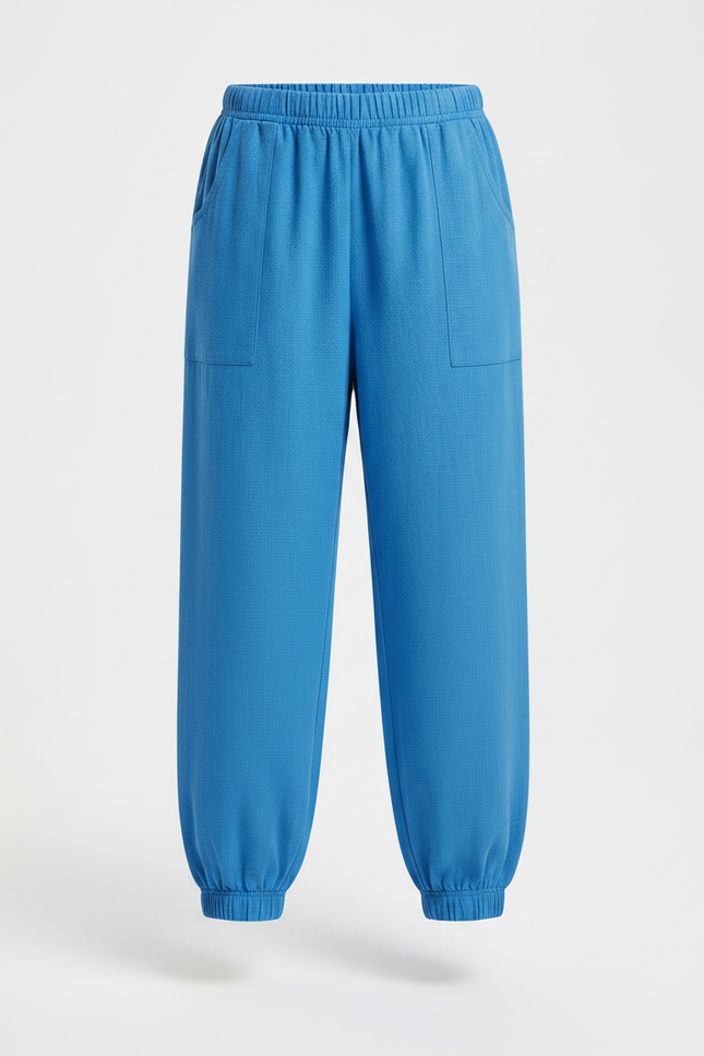 Pantalon Chinois Bleu Ample Viscose Enfant Décontracté - vue 3
