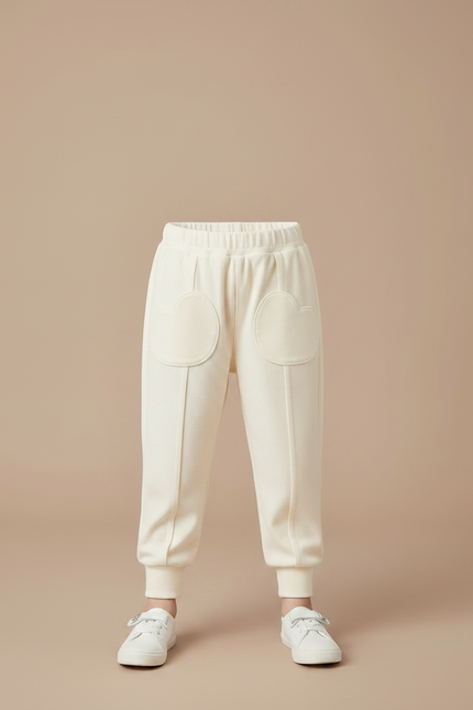 Pantalon Chinois Crème Côtelé Ample Décontracté Champignon - Beige Cordé - vue 3