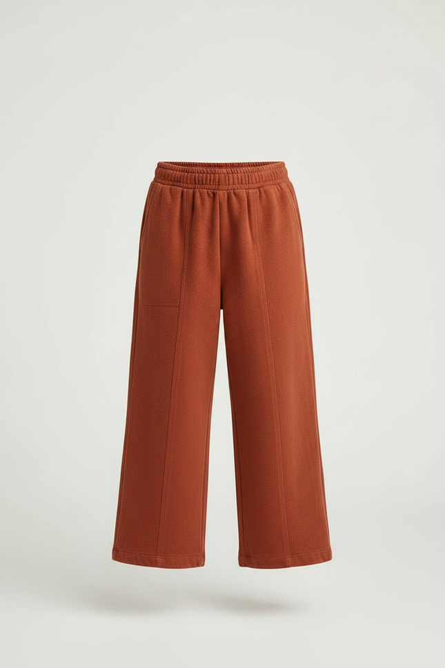 Pantalon Chinois Orange Ample Enfant Décontracté Uni - Molleton - vue 3