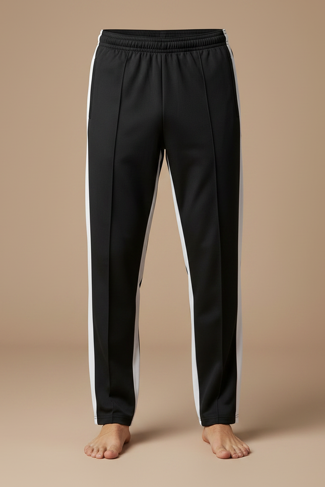 Pantalon Chinois Noir Blanc Sport Décontracté Homme - Polyester - vue 3