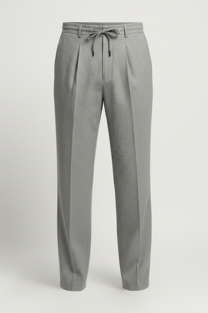 Pantalon Chinois Gris Décontracté Fluide Homme Sport - Gabardine - vue 3