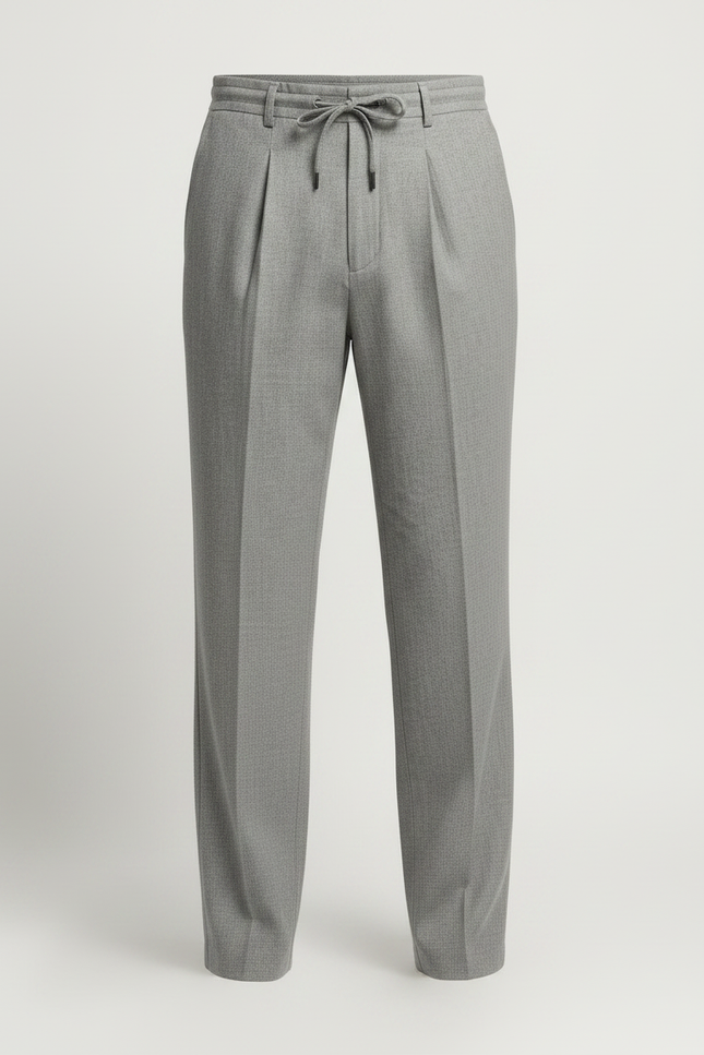 Pantalon Chinois Gris Décontracté Fluide Homme Sport - Gabardine - vue 3