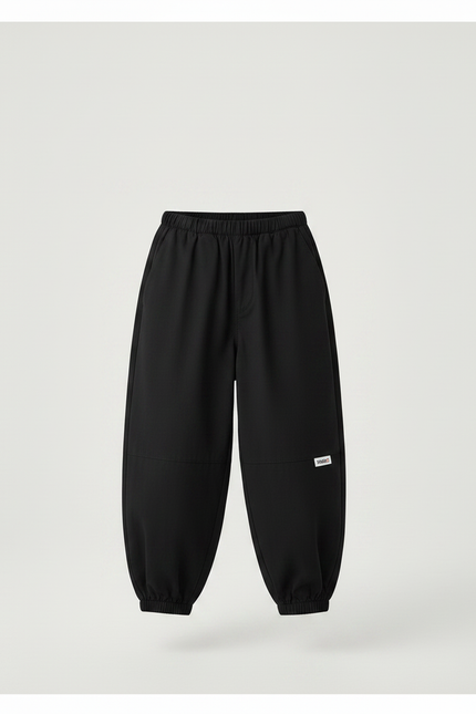 Pantalon Chinois Noir Ample Coton Enfant Décontracté - vue 3
