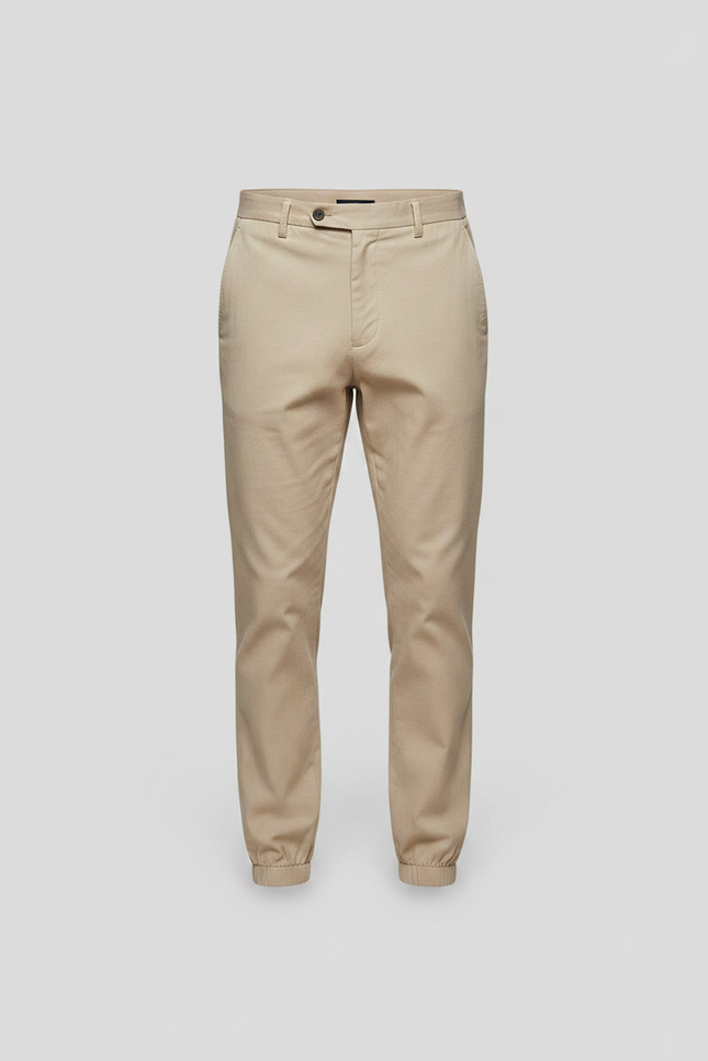 Pantalon Chinois Beige Coton Jogger Décontracté Homme - vue 3