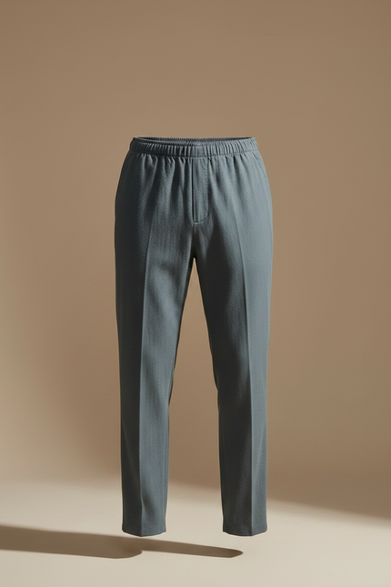 Pantalon Chinois Gris Décontracté Ample Coton Homme - vue 3