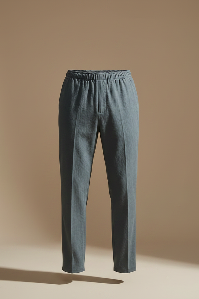 Pantalon Chinois Gris Décontracté Ample Coton Homme - vue 3
