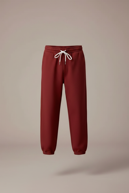 Pantalon Chinois Rouge Cordon Élastique Garçon Jogger - Bordeaux Polyester - vue 3