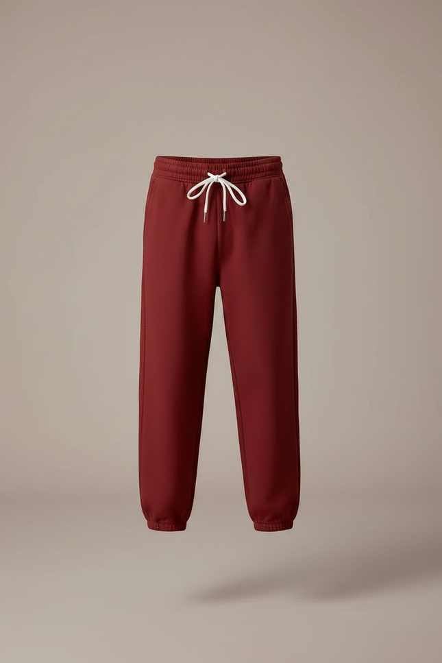Pantalon Chinois Rouge Cordon Élastique Garçon Jogger - Bordeaux Polyester - vue 3