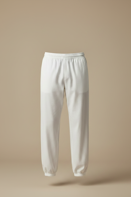 Pantalon Chinois Blanc Ample Décontracté Coton Léger - vue 3