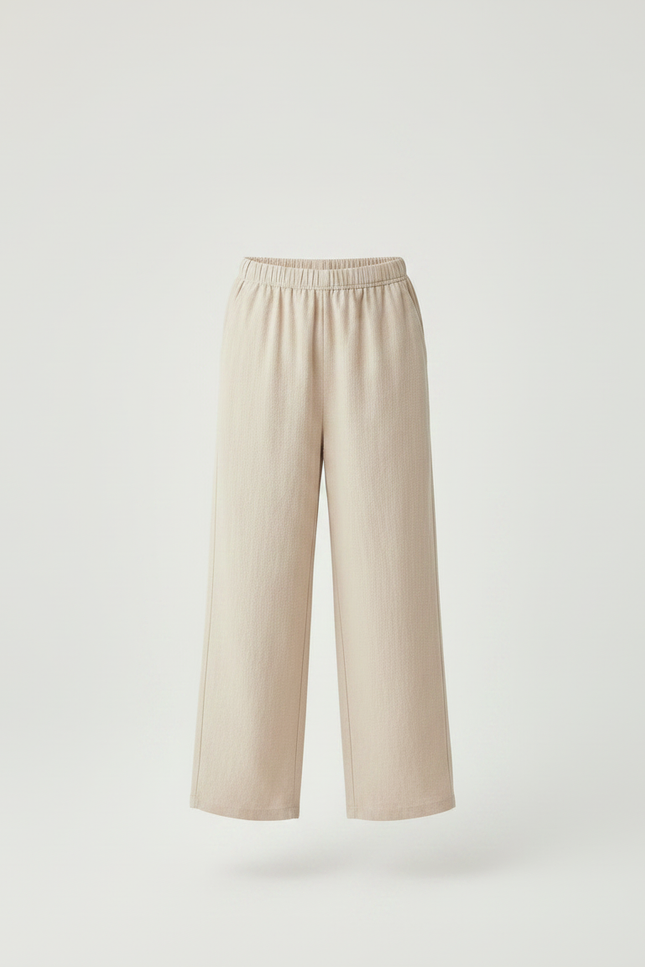 Pantalon Chinois Beige Ample Décontracté Enfant - Lin - vue 3