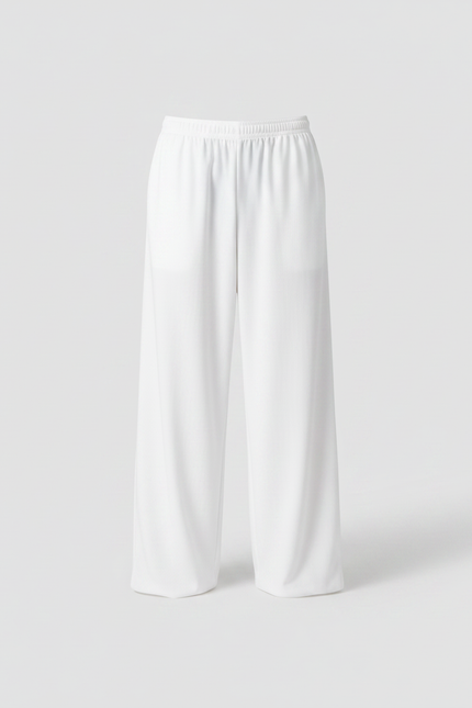 Pantalon Chinois Blanc Ample Fluide Coton Homme - vue 3