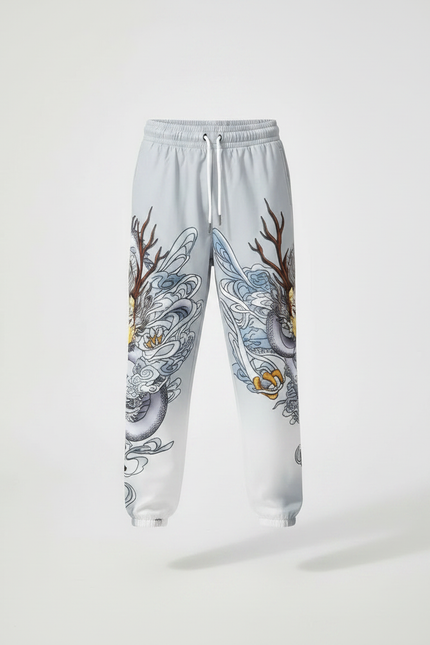Pantalon Chinois Gris Dragon Streetwear Garçon Jogger - Polyester - vue 3