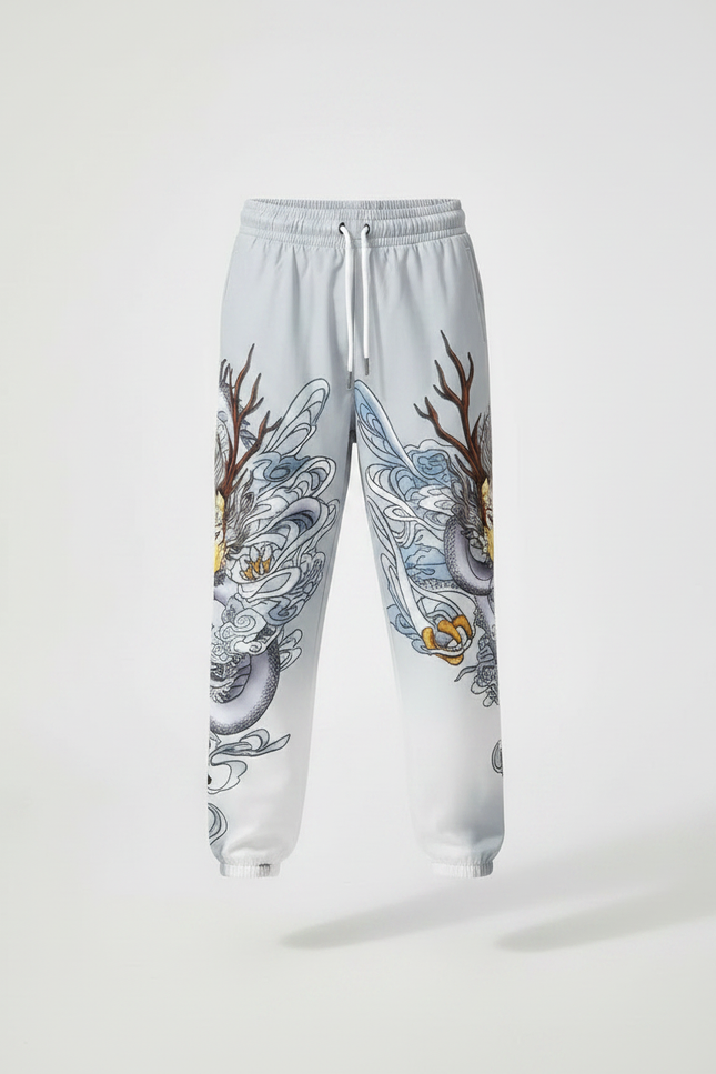 Pantalon Chinois Gris Dragon Streetwear Garçon Jogger - Polyester - vue 3