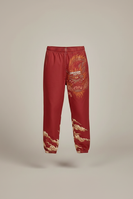 Pantalon Chinois Rouge Dragon Streetwear Garçon - Polyester - vue 3