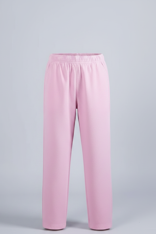 Pantalon Chinois Rose Ample Élastique Enfant Décontracté - Polyester - vue 3