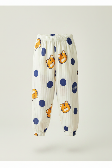 Pantalon Chinois Coton Rayé Tigre Pois Ample Enfant - Imprimé - vue 3